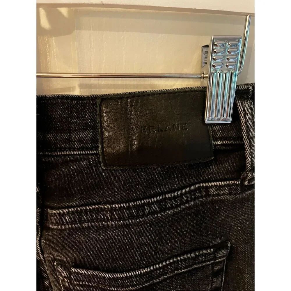 Everlane Black Button Fly High Rise Ankle Skinny Jeans sz 25 EUC - Picture 4 of 8